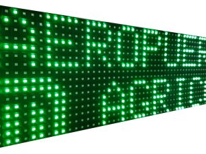 LETRERO LED VERDE 64X16 delgado