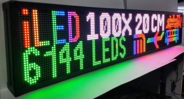 Letrero LED RGB para trasporte. Ideal para Autobus, Microbus, Sprinter, Crafter, Toyota, Urban.etc.