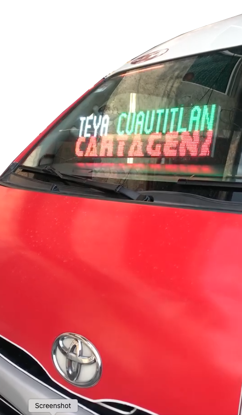 Letrero LED RGB para trasporte. Ideal para Autobus, Microbus, Sprinter, Crafter, Toyota, Urban.etc.